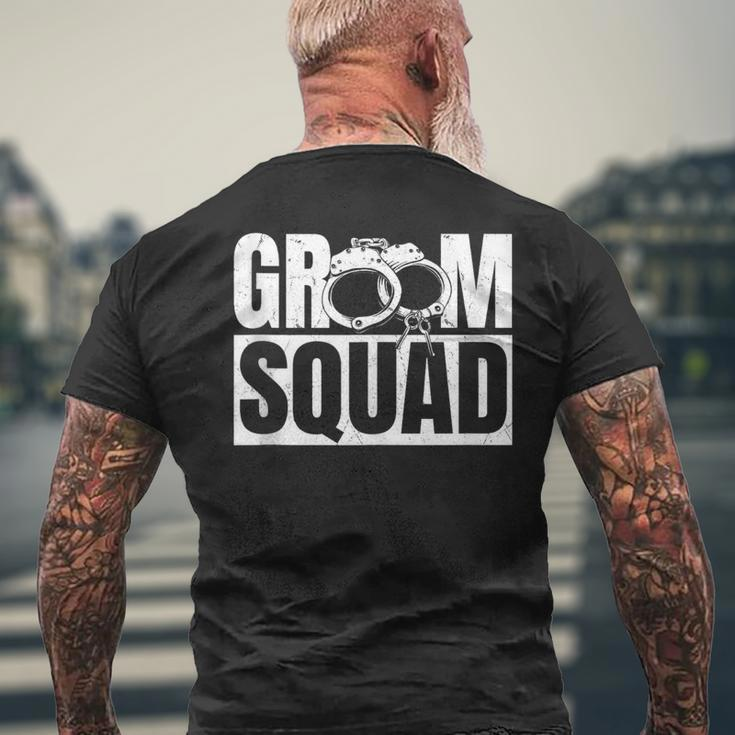 Groom Squad Groomsmen Wedding Bachelor Party Men's T-shirt Back Print Gifts for Old Men