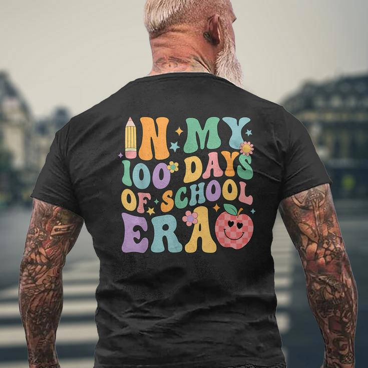 Groovy In My 100 Days Of School Era Student Teacher Men's T-shirt Back Print Gifts for Old Men