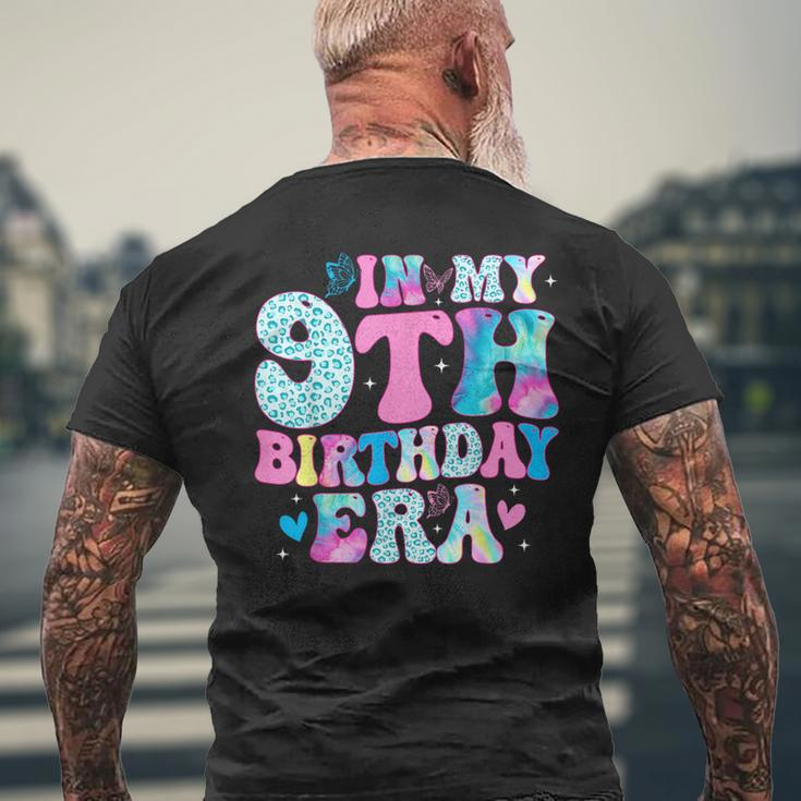 Groovy In My 9Th Birthday Era Nine 9 Years Old Birthday Men's T-shirt Back Print Gifts for Old Men