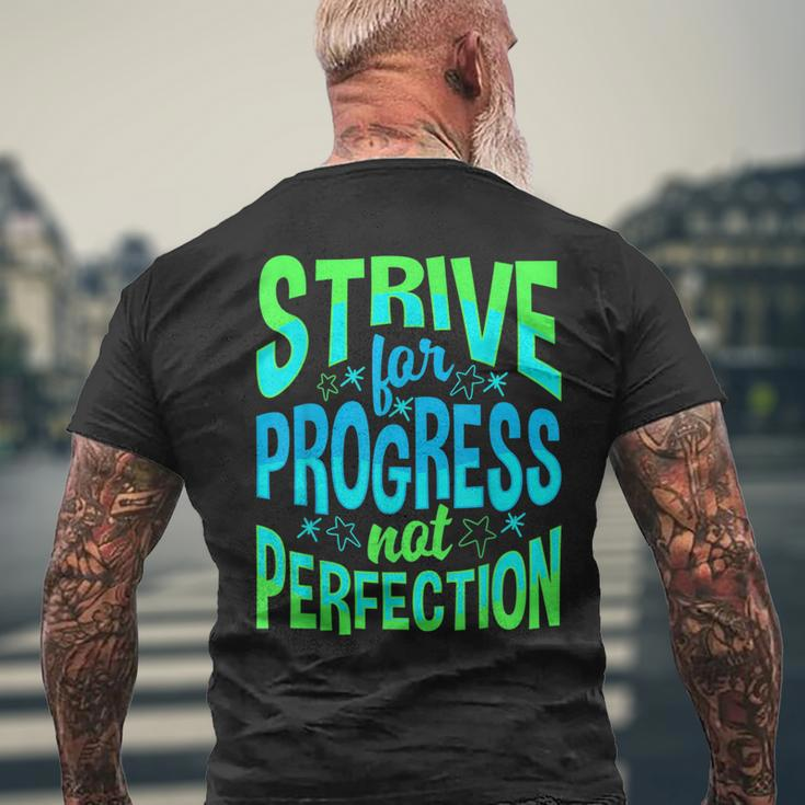 Growth Mindset Inspirational Motivational Empowering Men's T-shirt Back Print Gifts for Old Men
