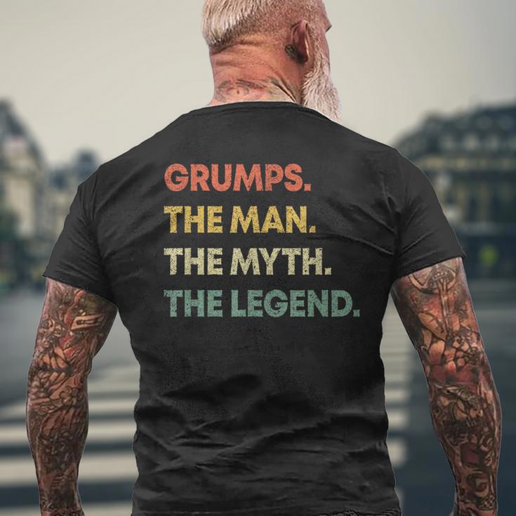 Grumps The Man The Myth The Legend Father's Day Grandfather Men's T-shirt Back Print Gifts for Old Men