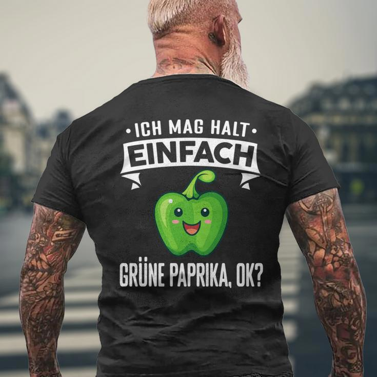 Grüne Paprika Ich Mag Halt Einfach Grüne Paprika T-Shirt mit Rückendruck Geschenke für alte Männer