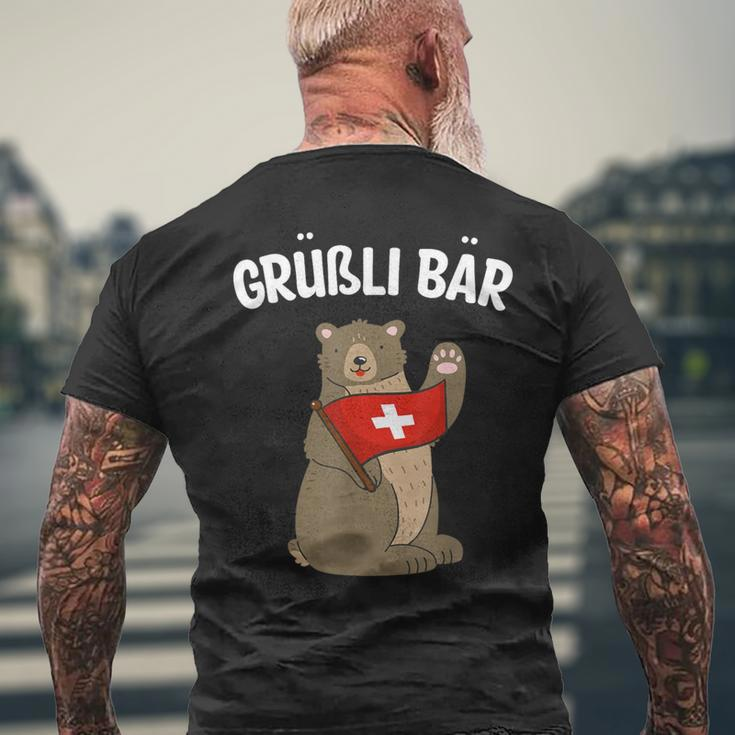 Grüßli Bear Swiss Grüezi Grizzly Bear T-Shirt mit Rückendruck Geschenke für alte Männer