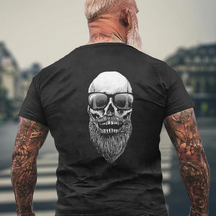 Gs-Eagle Men's Skull With Beard And Sunglasses Hipster Graphic Mens Back Print T-shirt Gifts for Old Men