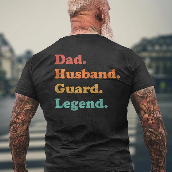Guard Or Security Guard For Dad Or Husband For Father's Day Men's T-shirt Back Print Gifts for Old Men