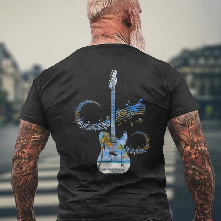 Guitar Rock N Roll Bass Instrument Vintage Metal Men's T-shirt Back Print Gifts for Old Men