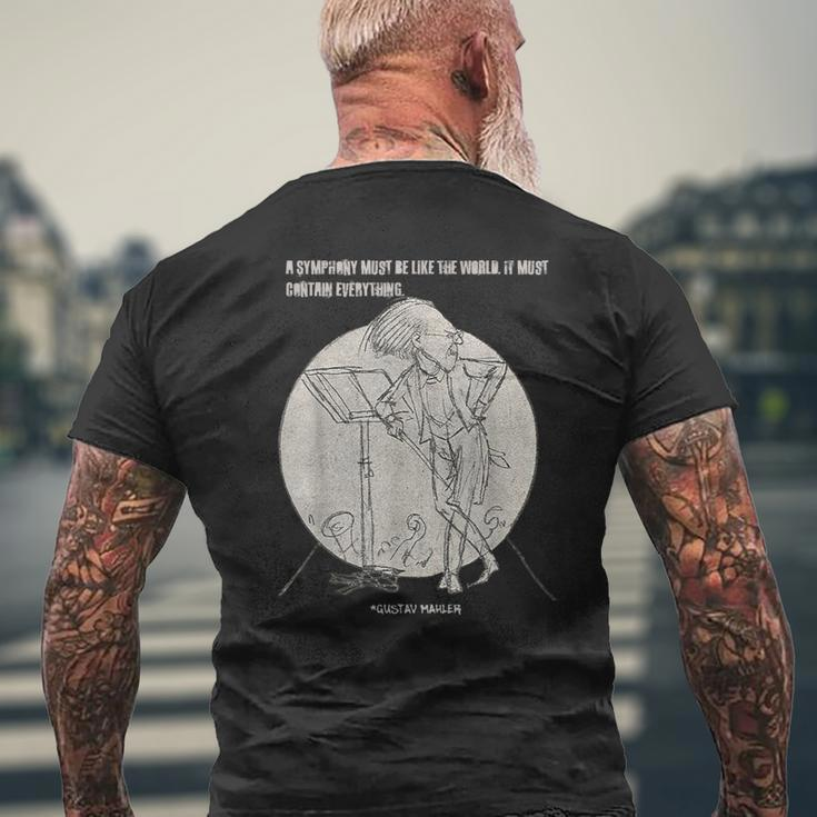 Gustav Mahler Bohemian Composer Conductor Men's T-shirt Back Print Gifts for Old Men