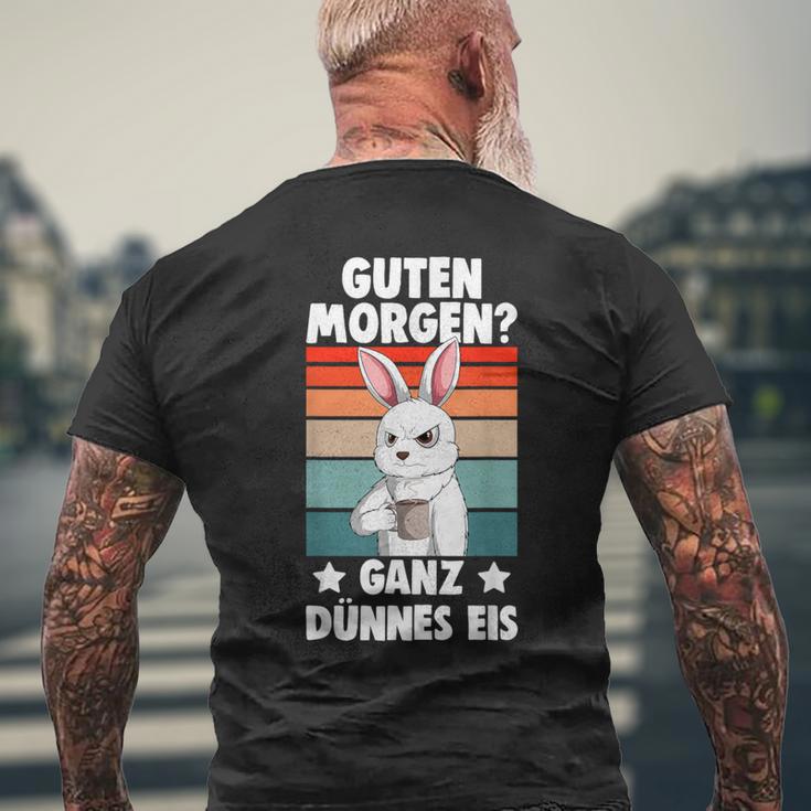 Guten Morgen Ganz Thin Ice Cream Rabbit S T-Shirt mit Rückendruck Geschenke für alte Männer