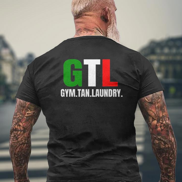 Gym Tan Laundry Gtl New Jersey Garden Nj Shore Italian Flag Mens Back Print T-shirt Gifts for Old Men