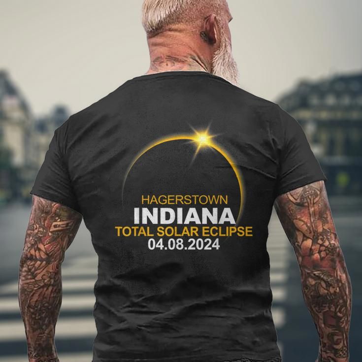 Hagerstown Indiana Total Solar Eclipse 2024 Men's T-shirt Back Print Gifts for Old Men