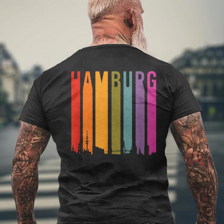 Hamburg Retro Skyline Souvenir Vintage T-Shirt mit Rückendruck Geschenke für alte Männer