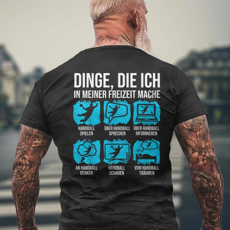 Handball Dinge Die Ich In Meiner Freizeit Mache T-Shirt mit Rückendruck Geschenke für alte Männer