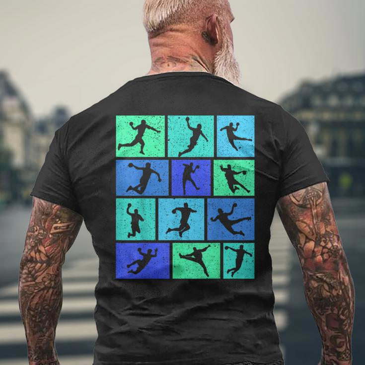 Handball Handballer Boys Children's T-Shirt mit Rückendruck Geschenke für alte Männer