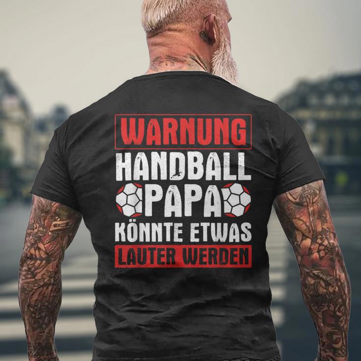 Handball Papa Könnte Louter Werden Handball Player Handball T-Shirt mit Rückendruck Geschenke für alte Männer