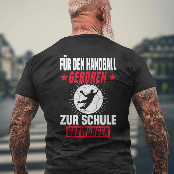 Handball Player School Handballer T-Shirt mit Rückendruck Geschenke für alte Männer