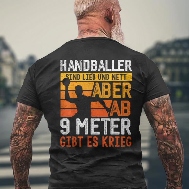 Handballer Sind Liebe Handball Saying Handball Fan T-Shirt mit Rückendruck Geschenke für alte Männer