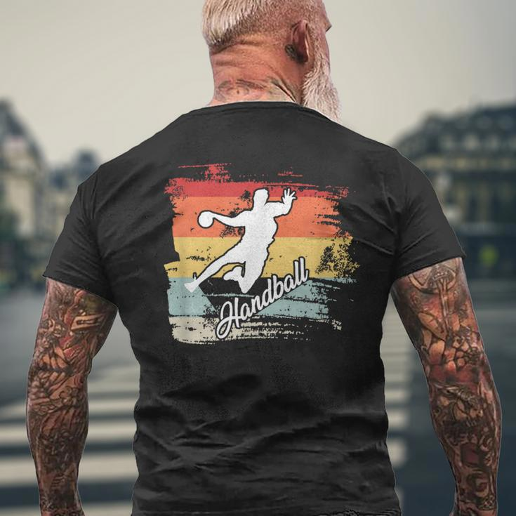 Handballer Vintage Retro Handball T-Shirt mit Rückendruck Geschenke für alte Männer