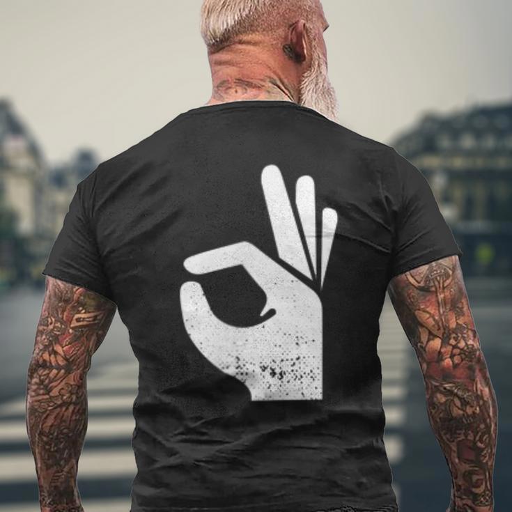 Handsign Reinguckt Reingeschaut Meme T-Shirt mit Rückendruck Geschenke für alte Männer