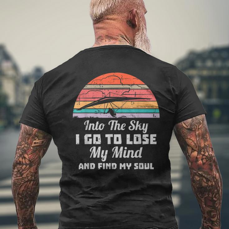 Hang Gliding Into The Sky I Go Men's T-shirt Back Print Gifts for Old Men