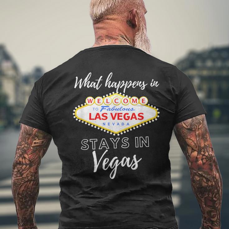 What Happens In Vegas Sin City Las Vegas T-Shirt mit Rückendruck Geschenke für alte Männer