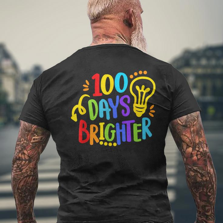 Happy 100Th Day Of School 100 Days Brighter Girls Teacher Men's T-shirt Back Print Gifts for Old Men