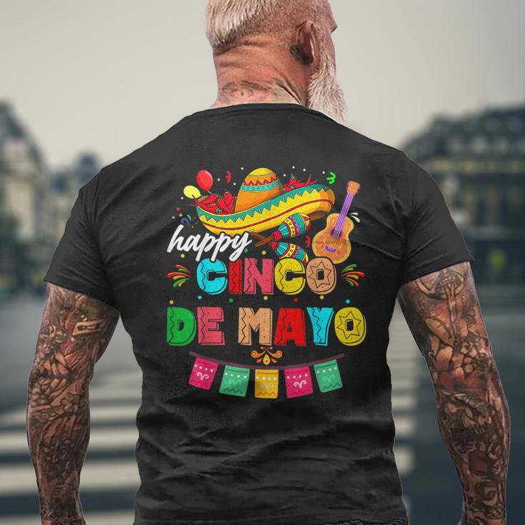 Happy 5 De Mayo Lets Fiesta Viva Mexico Cinco De Mayo Man Men's T-shirt Back Print Gifts for Old Men