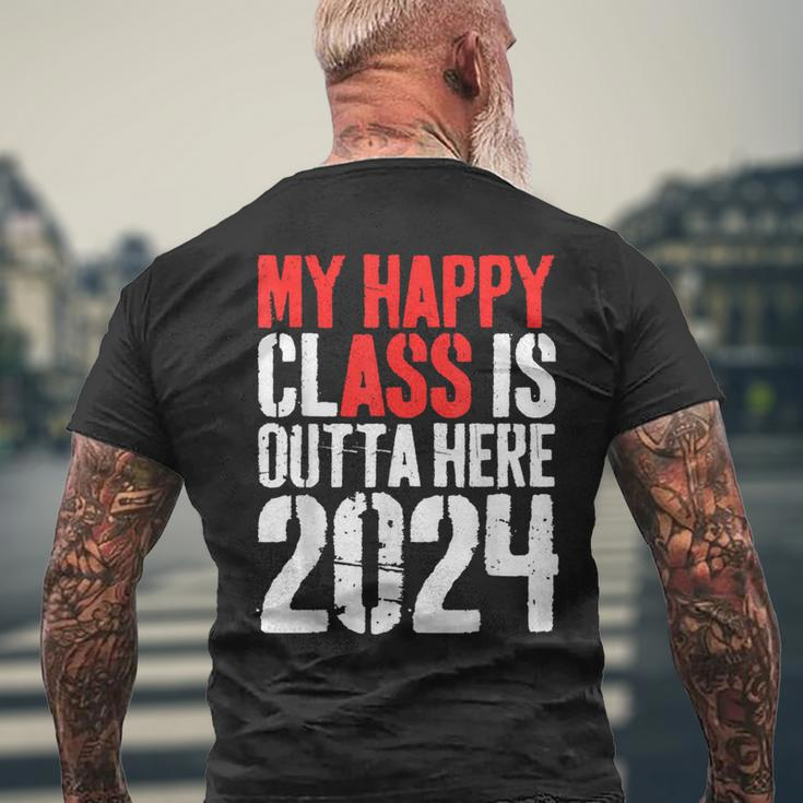 My Happy Class Is Outta Here 2024 Graduation Men's T-shirt Back Print Gifts for Old Men