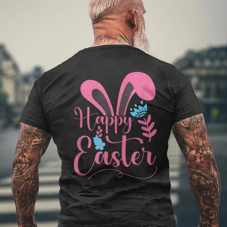 Happy Easter Bunny Ears Classic Men's T-shirt Back Print Gifts for Old Men