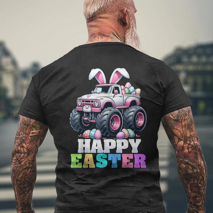 Happy Easter Monster Truck Easter Bunny Monster Truck Lovers Men's T-shirt Back Print Gifts for Old Men