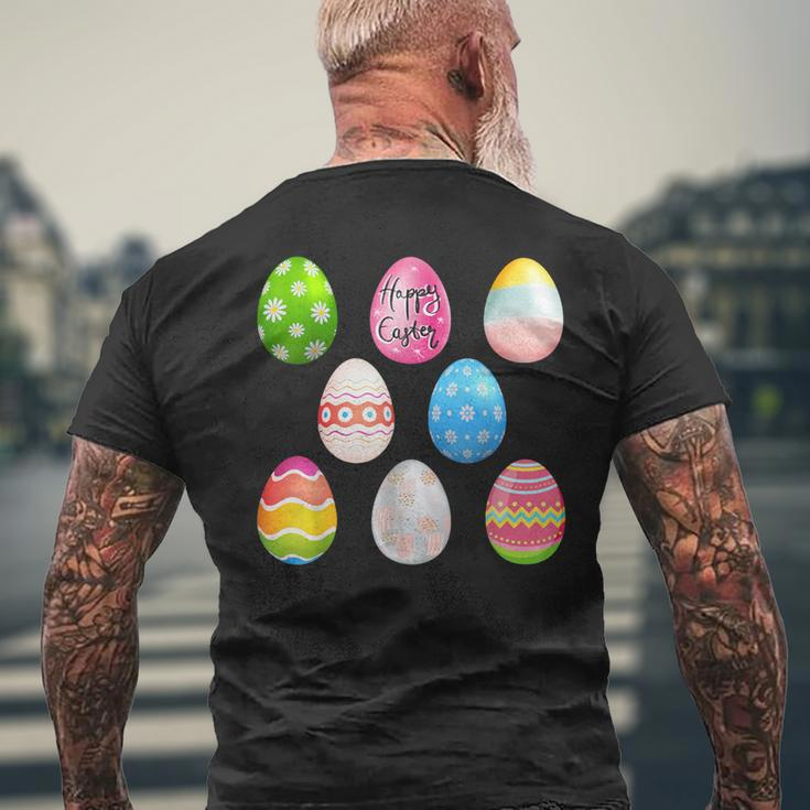 Happy Easter Sunday Fun Decorated Bunny Egg s Men's T-shirt Back Print Gifts for Old Men