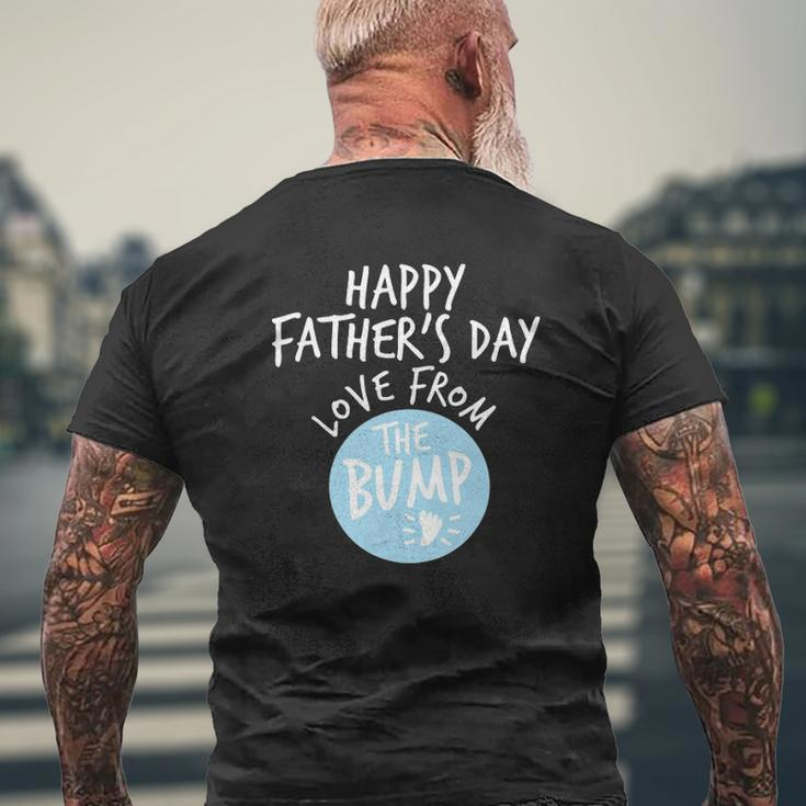 Happy Father's Day From The Bump Gender Reveal Boy New Dad Mens Back Print T-shirt Gifts for Old Men