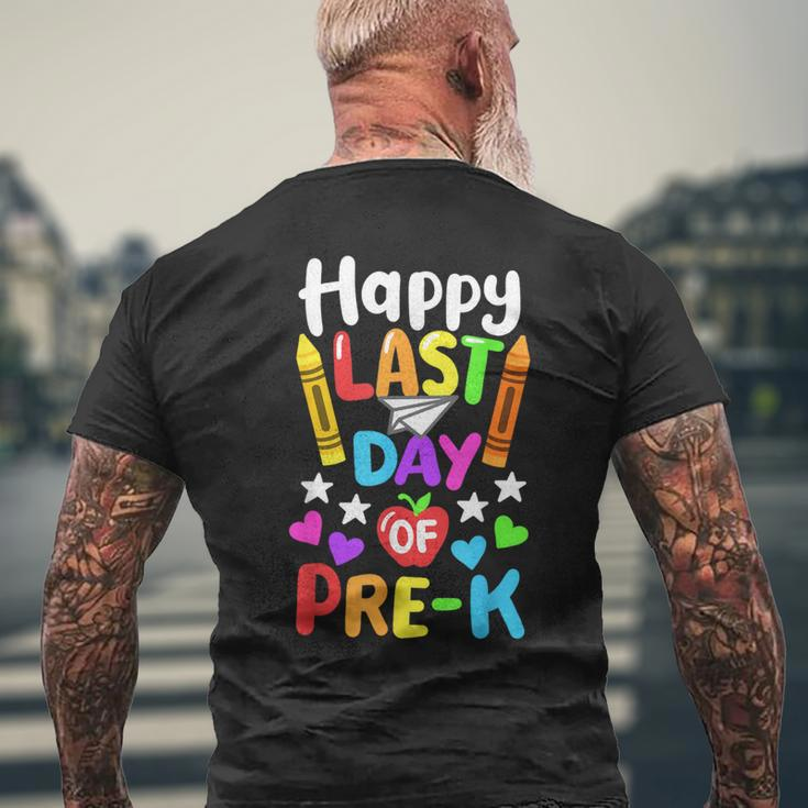 Happy Last Day Of School Pre-K Class Of 2024 Toddlers Men's T-shirt Back Print Gifts for Old Men