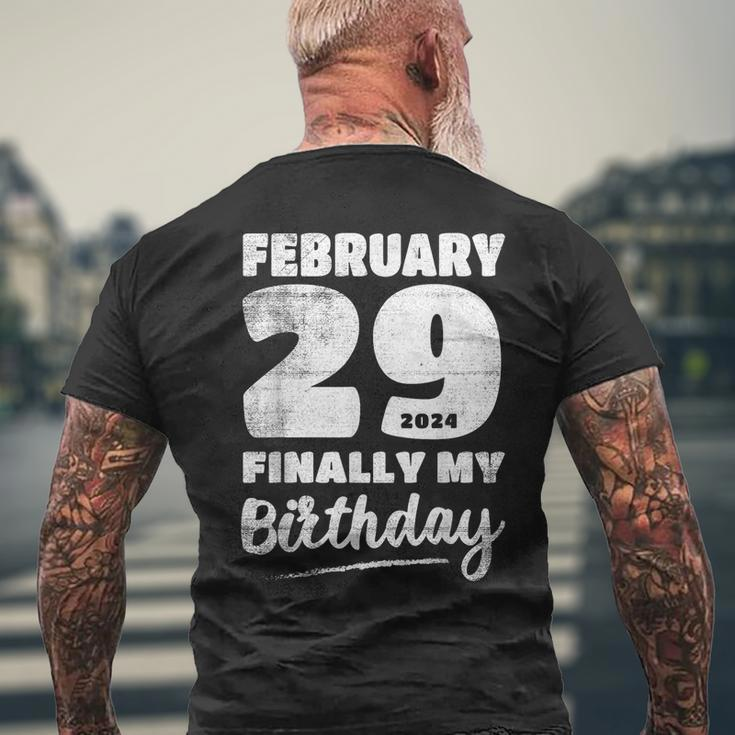 Happy Leap Day My Birthday Leap Year February 29Th Men's T-shirt Back Print Gifts for Old Men