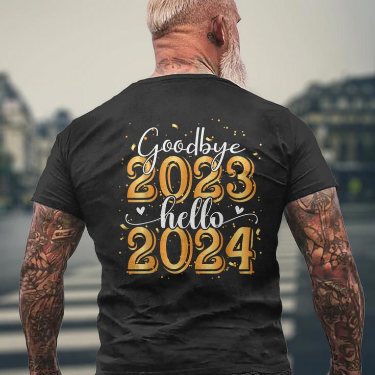 Happy New Year Goodbye 2023 Hello 2024 Men's T-shirt Back Print Gifts for Old Men
