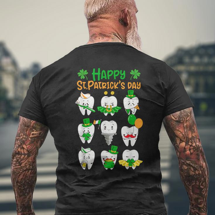 Happy St Patrick Day Dental Saint Paddys Th Irish Dentist Men's T-shirt Back Print Gifts for Old Men