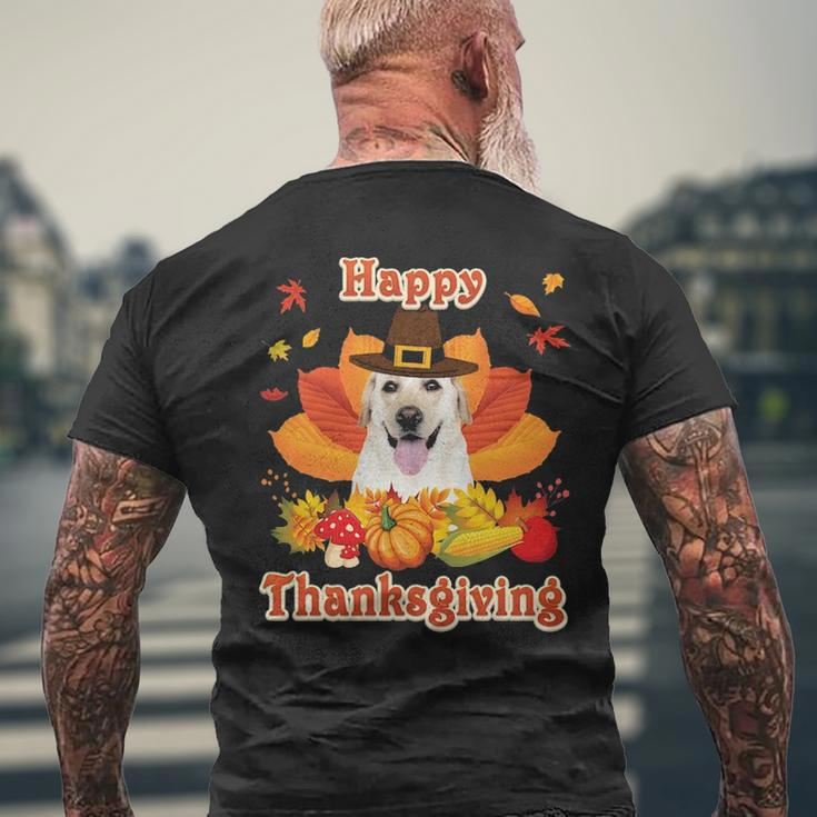 Happy Thanksgiving Labrador Retriever Dog I'm Thankful For Men's T-shirt Back Print Gifts for Old Men