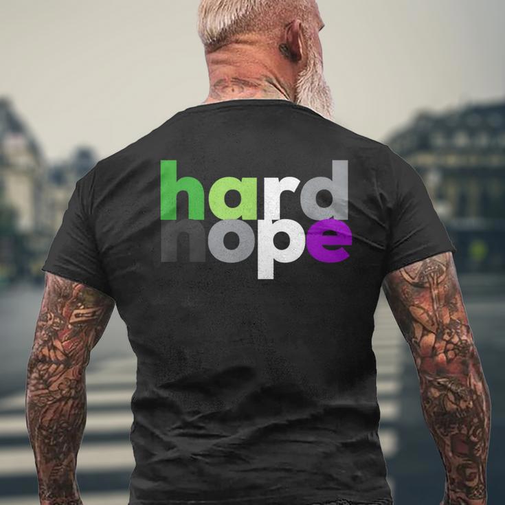 Hard Nope Aroace Pride Lgbtq Lgbt Aro Ace Aromantic Asexual Men's T-shirt Back Print Gifts for Old Men