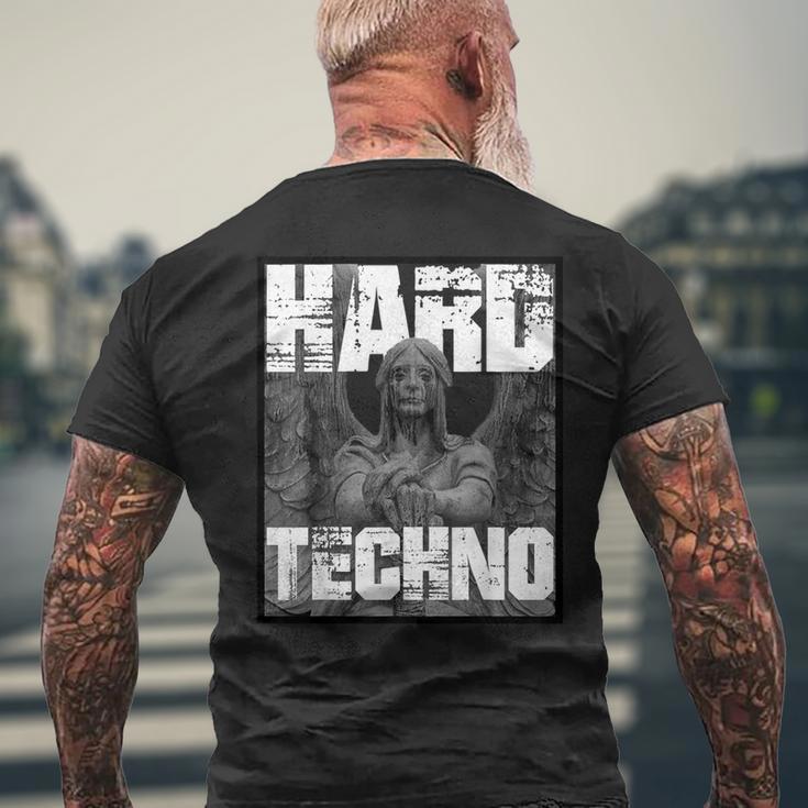 Hard Techno Rave Angel Statue S T-Shirt mit Rückendruck Geschenke für alte Männer