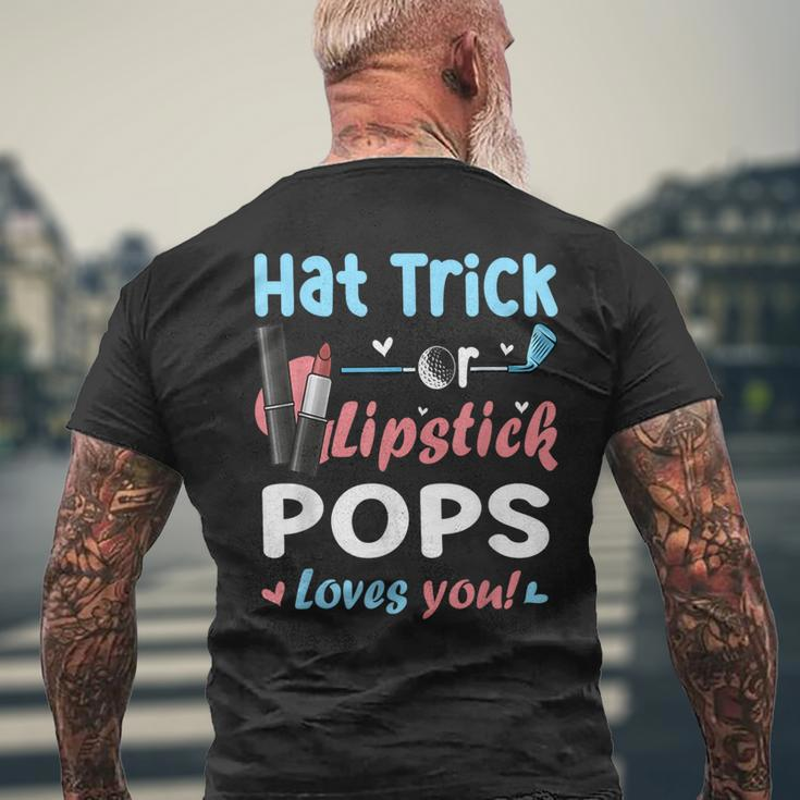 Hat Trick Or Lipstick Pops Loves You Gender Reveal Men's T-shirt Back Print Gifts for Old Men