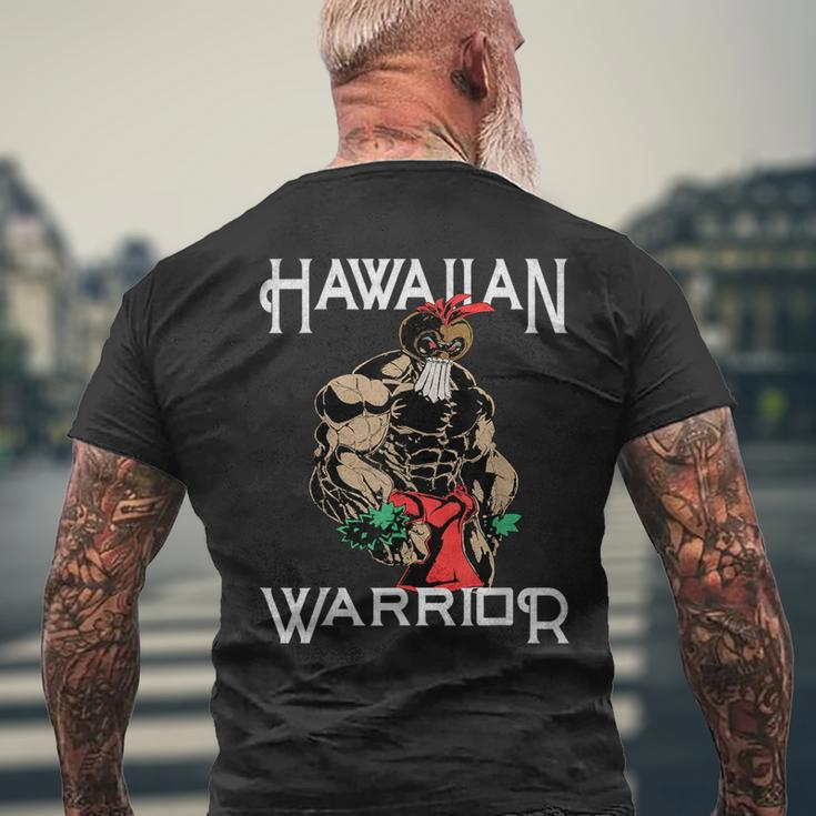 Hawaii Warrior Native Hawaiian War HelmetMen's T-shirt Back Print Gifts for Old Men