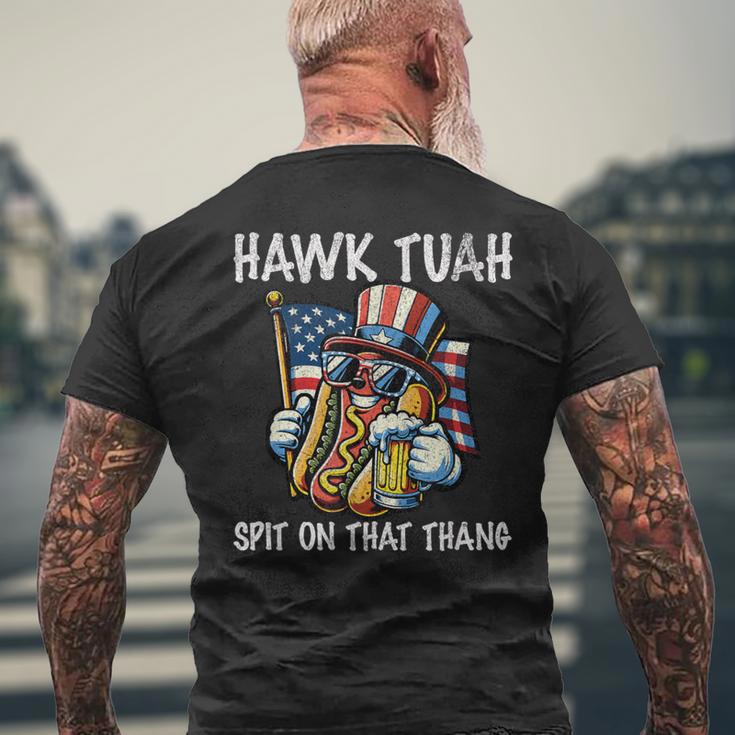 Hawk Tush Spit On That Thang Viral 4Th Of July Wiener Parody Men's T-shirt Back Print Gifts for Old Men