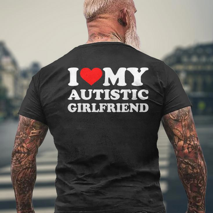 I Heart My Autistic Girlfriend I Love My Hot Girlfriend Wife Men's T-shirt Back Print Gifts for Old Men