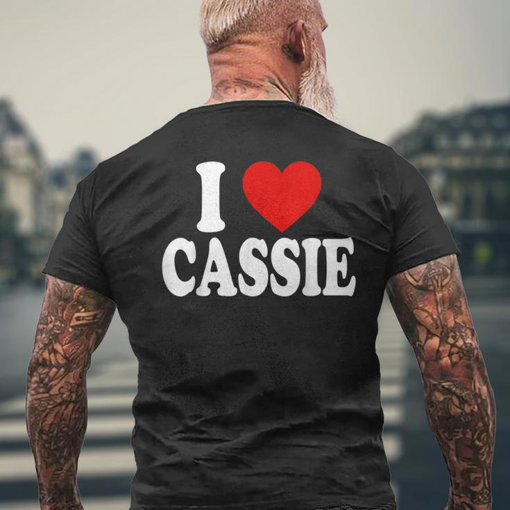 I Heart Love Cassie Men's T-shirt Back Print Gifts for Old Men