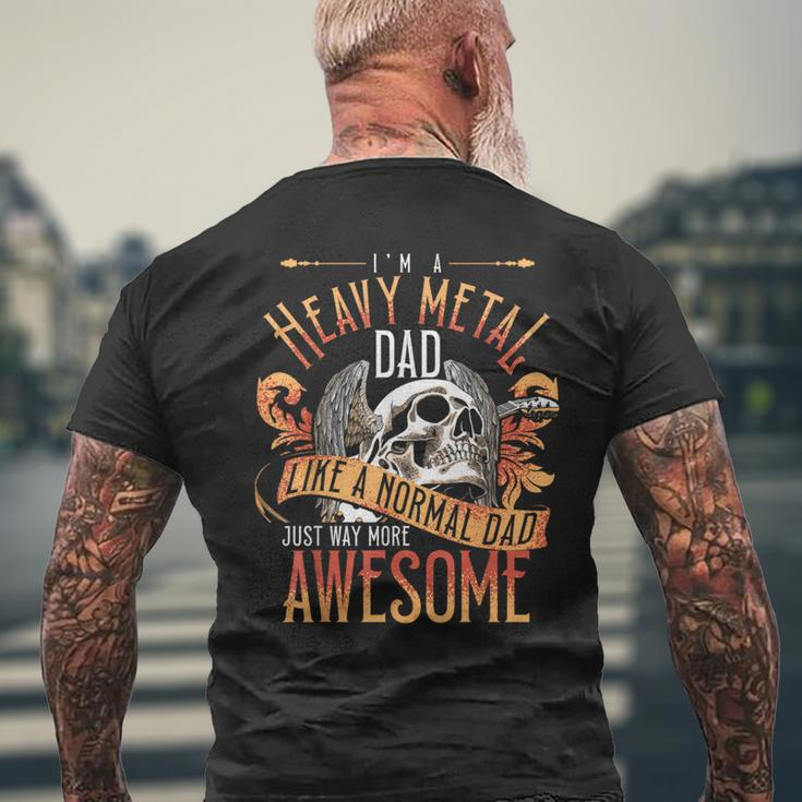 Heavy Metal Cooler Dad Punk Rock Music Lover Men's T-shirt Back Print Gifts for Old Men