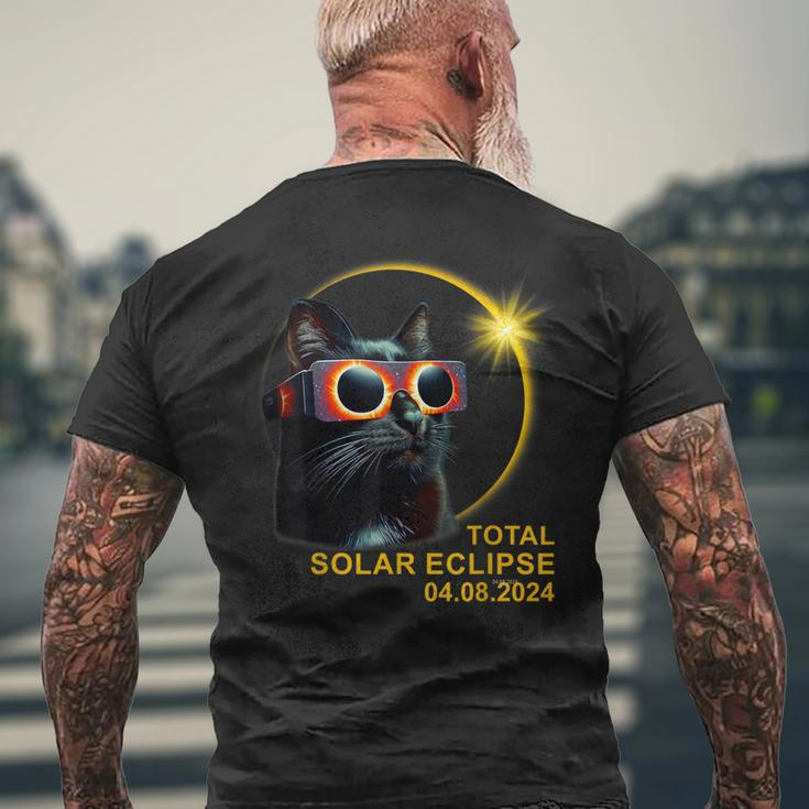 Hello Darkness My Friend Solar Eclipse April 8 2024 Men's T-shirt Back Print Gifts for Old Men