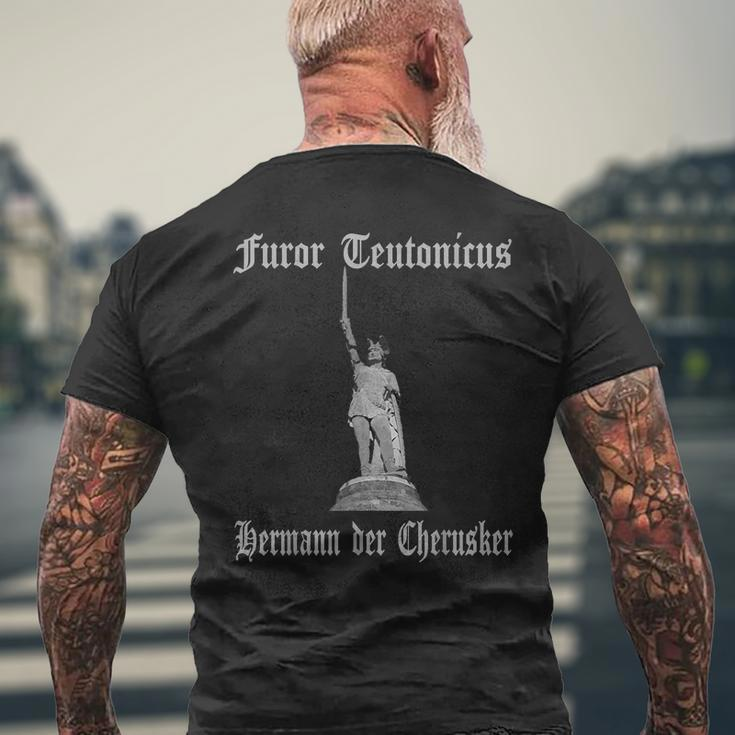 Hermann Der Cherusker Teutonicus Nibelungen German T-Shirt mit Rückendruck Geschenke für alte Männer