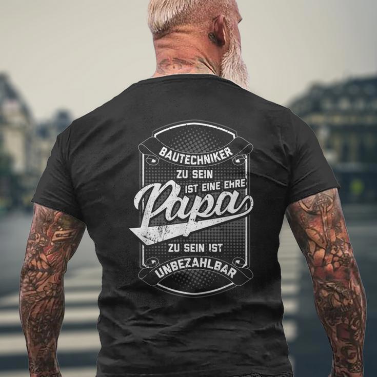 Herren Bautechniker Papa Ehreatertag Konstrukteur T-Shirt mit Rückendruck Geschenke für alte Männer