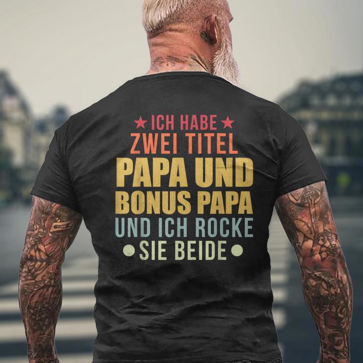 Herren Bonus Papa Papa Stiefvater T-Shirt mit Rückendruck Geschenke für alte Männer