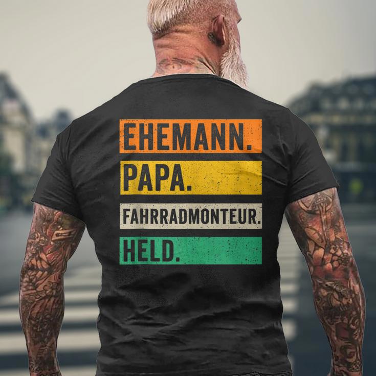 Herren Fahrradmonteur Papaateratertag Fahrradwerkstatt T-Shirt mit Rückendruck Geschenke für alte Männer