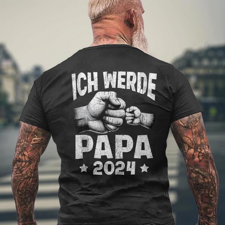 Herren Ich Werde Papa 2024 Schwangerschaft Ich Werde Baldater T-Shirt mit Rückendruck Geschenke für alte Männer